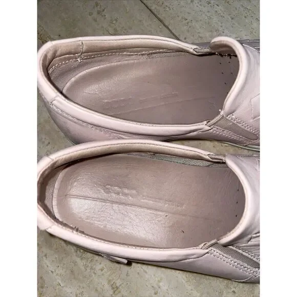 ECCO Soft 6 Woven Slip-On‎ Sneaker in Rose Dust Leather - Picture 6 of 8